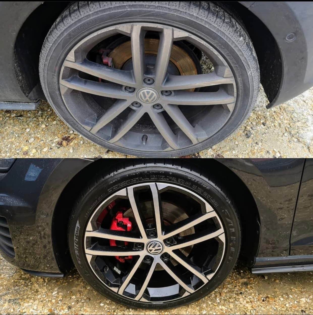 Volkswagen tire and rim detail