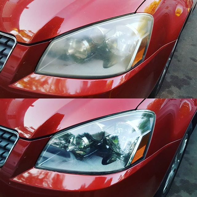 Headlight restoration service